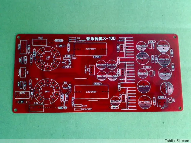 Улучшенная версия(ссылка на музыкальную точность X-10D цепи) электронный ламповый буфер(с стабилизатором напряжения) печатная плата