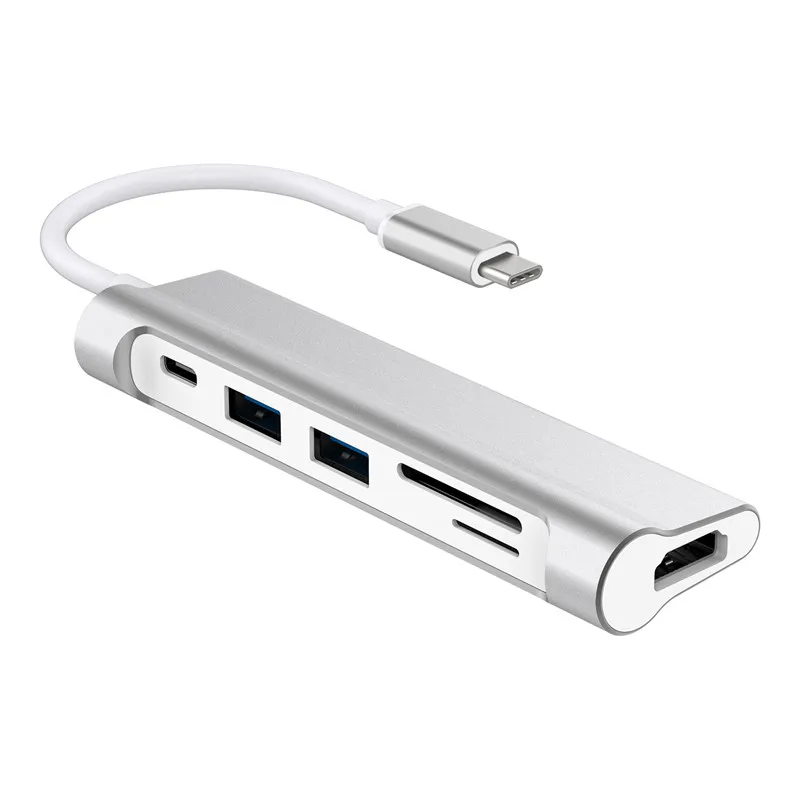 YUNCLOUD USB C сплиттер к HDMI 4K Type PD зарядка SD/TF кардридер 3 0 концентратор для MacBook Samsung S9/S8