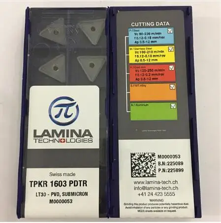 TPKR1603PDTR LT30 пластинки ЧПУ лезвие из карбида фрезерные Вставки вставки токарные инструменты 100 шт./лот