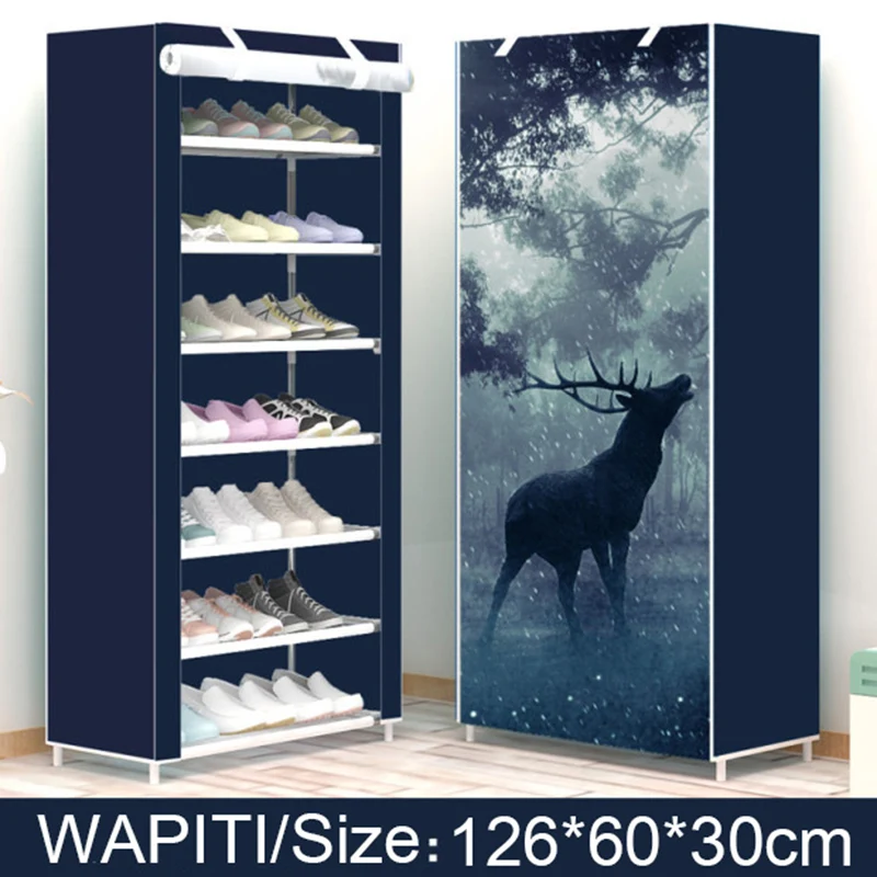 Non Woven Shoe Rack Minimalist Shoe Organizer Dustproof Living room Furniture Fashion Modern Plastic Shoes Storage Cabinets
