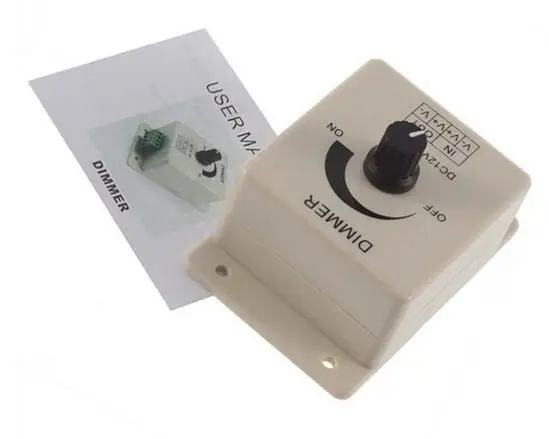 Dimmer 12V-24V 8A DC Motor For LED Light Protect Strip Adjustable Brightness Controller