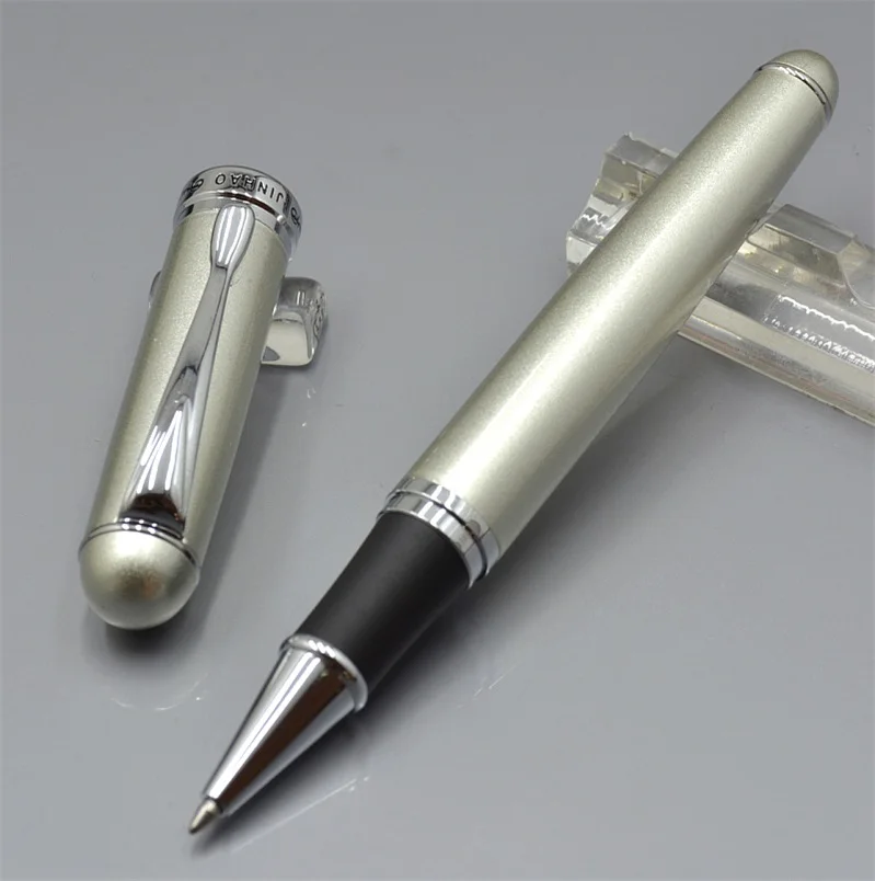 JINHAO 750 бренд 15 цветов металлический круглый ролик ручка для школы офиса Канцтовары классические шариковые ручки для Рождественский подарок - Цвет: champaign Silver