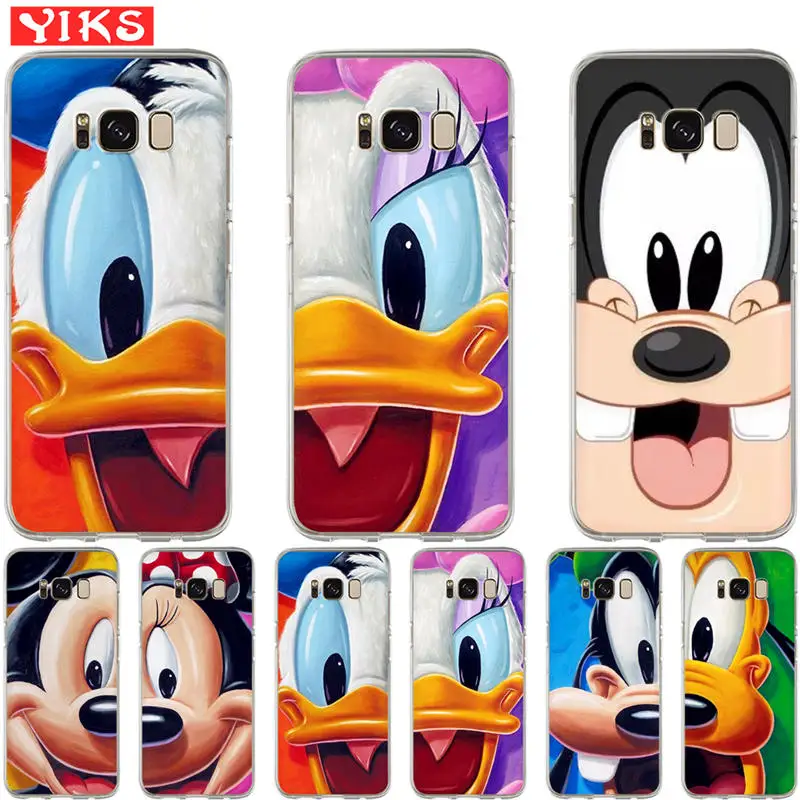 

For Coque Samsung Galaxy J3 J5 J7 A3 A5 A6 A7 A8 2017 2016 2015 S6 S7 Edge S8 S9 Plus Note 8 Mickey TPU Soft Cover Case Etui