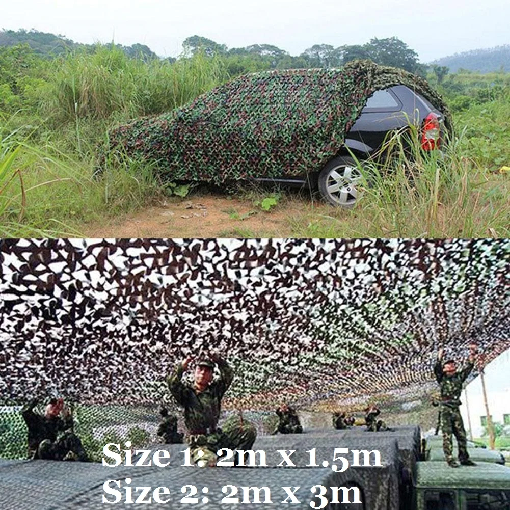 2 M X 3.0 M أكسفورد الغابة غطاء التمويه وودلاند كامو صافي الصيد سيارة المأوى