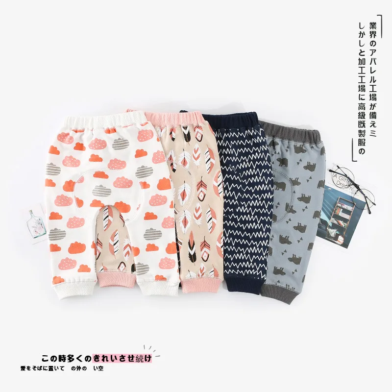 

2018 Autumn Baby Pants Cartoon Bear Cloud Child Trousers