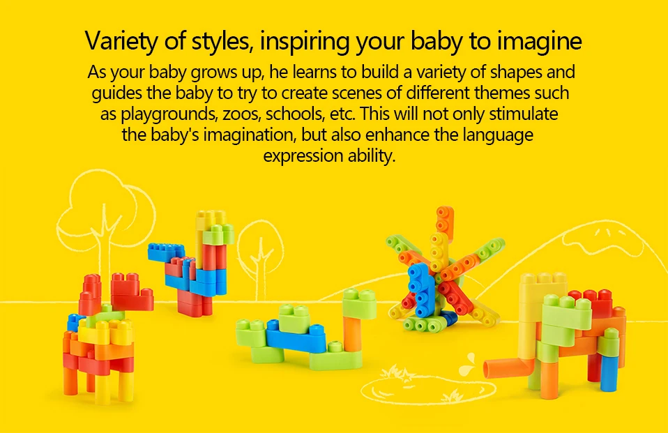 Original Xiaomi Mitu Hape 80pc Flexible Block Robot festival Gift 18 Month Above Environmental Friendly Newest Mijia Child Block (15)