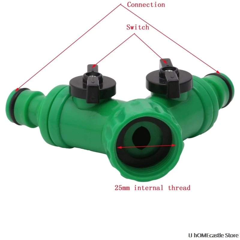 Высокое качество сад 2 Way адаптер Y кран подсоединительный фитинг переключатель патрубок для поливочного шланга G3/" дропшиппинг