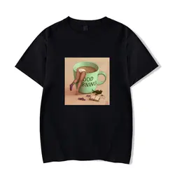 Модная женская забавная Рубашка летняя кофейная черная футболка для девочек женские хлопковые мягкие повседневные топы с круглым вырезом