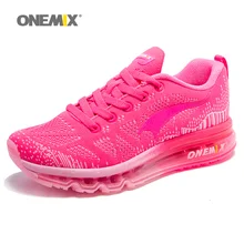 ONEMIX женщины кроссовки переплетения дышащий спортивная обувь воздушной подушке для женщин 2017 Новый кроссовки спортивные Открытый спортивная обувь 