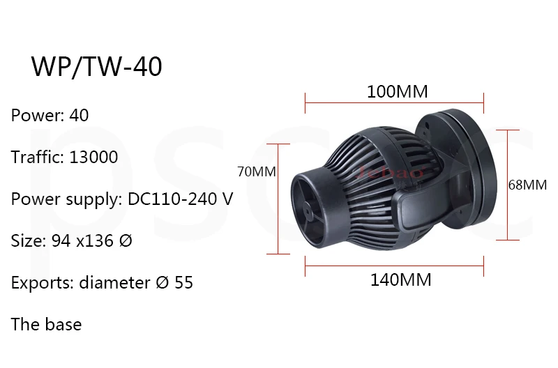 JEBAO wave maker Jebao WP-10 WP-25 WP-40 WP-60 волна, тем самым позволяя зернам раскрыться контроллер Powerhead насос для морских аквариумных wp10 WP25 WP40