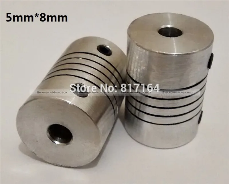 2Pcs Aluminum Flexible Z Axis Coupler 5mm x 8mm 5/16" RepRap 3d Printer ... - 2Pcs Aluminum Flexible Z Axis Coupler 5mm X 8mm 5 16 RepRap 3D Printer Prusa Tech