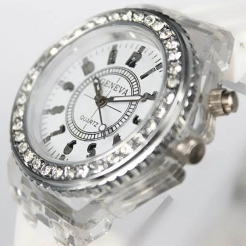 Luminous LED Children Watches Silicone Rubber Quartz Woman Man Wristwatch Glowing in the dark Bracelet Casual Clock for Kids