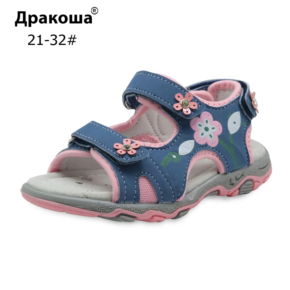 Apakowa Summer Children Shoes Girls Sport Beach Sandals with Arch Support Kids Hook-and-Loop Sandals for Girls EU Size 21-32 Apakowa Summer Children Shoes Girls Sport Beach Sandals with Arch Support Kids Hook-and-Loop Sandals for Girls EU Size 21-32