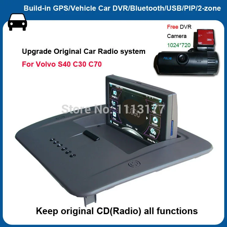 Cheap Car video monitor 6.2" touch screen for Volvo C30 C70 S40 car Stereo for Volvo S40 0