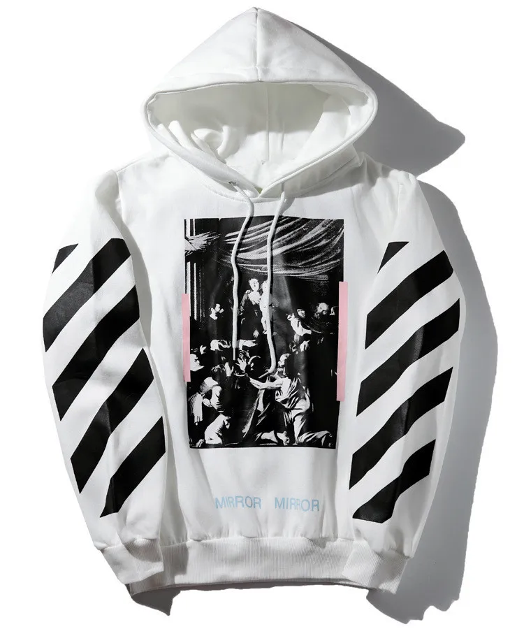 

off white long sleeve hoodie harajuku Sweatshirt hip hop