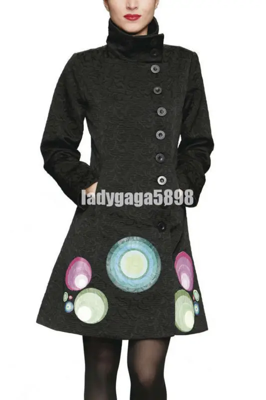 Nueva! 2014 Desigual abrigo " indio " chaqueta mujeres 36 46|womens nylon jacket|jacket waterproof womenjacket dresses women - AliExpress