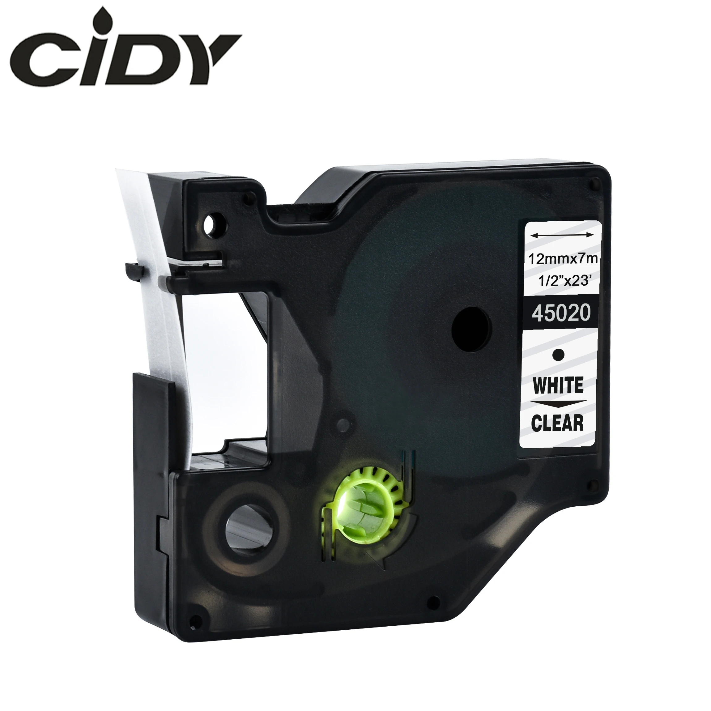 Cidy 45020 Compatible Dymo D1 manager 12mm white on clear label tape for Label Printer DYMO LM160 LM280 dymo PNP | Компьютеры и офис