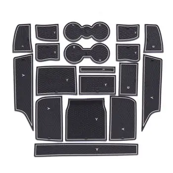 

18pcs Luminous Cup Mat Gate Slot Mat For Land Rover Discovery Sport 2015(Low)