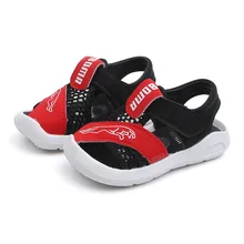 Новые брендовые летние детские пляжные сандалии для мальчиков, детская обувь, спортивные сандалии с закрытым носком, размеры 21-30