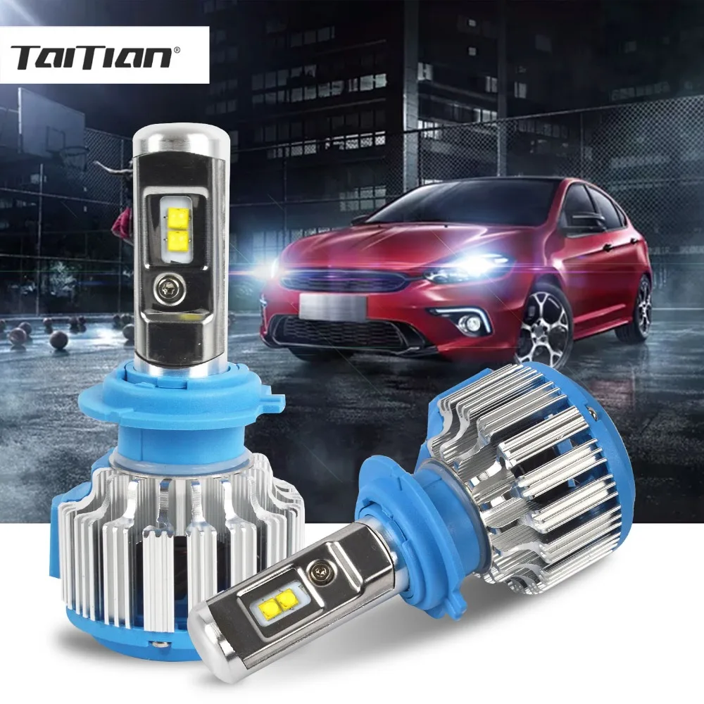 

Taitian 2Pcs 70W 12V CSP 9600LM 6500K H1 H7 led 2017 LED Lamp H11 Auto H4 Headlight plug 9005 HB3 9006 HB4 Fog light Bulb