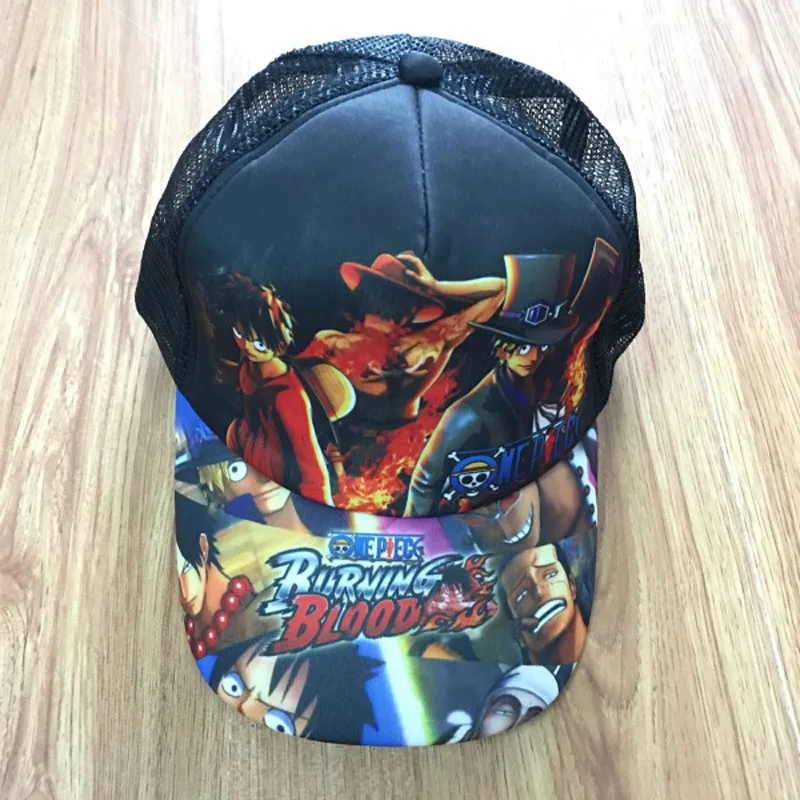 

Cool Baseball Cap Anime One Piece Hip-hop Style Cap Summer Mesh Hat for Men Women