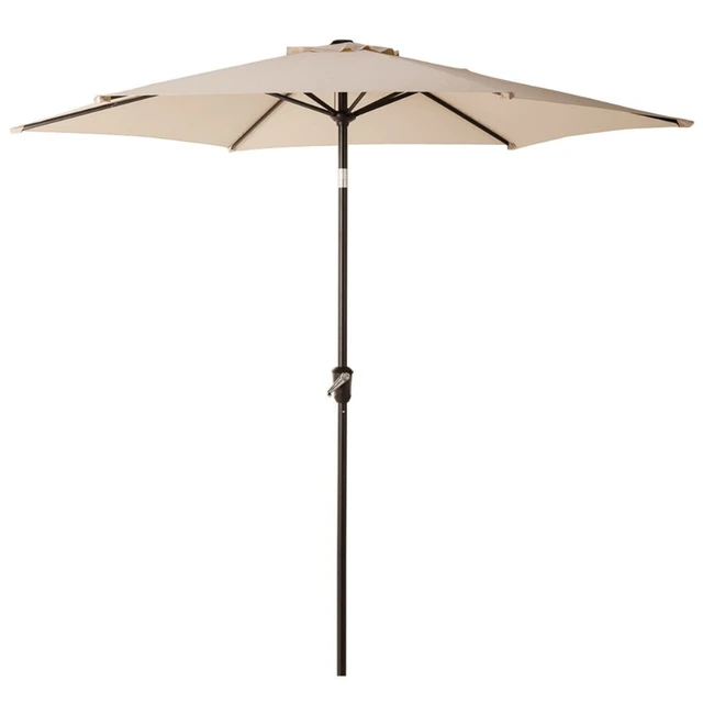 Grand Patio 9 Feet Patio Umbrella Outdoor Market Umbrella With Push Button Tilt And Crank 6 Ribs Beige Blue Lime Green Patio Umbrellas Bases Aliexpress