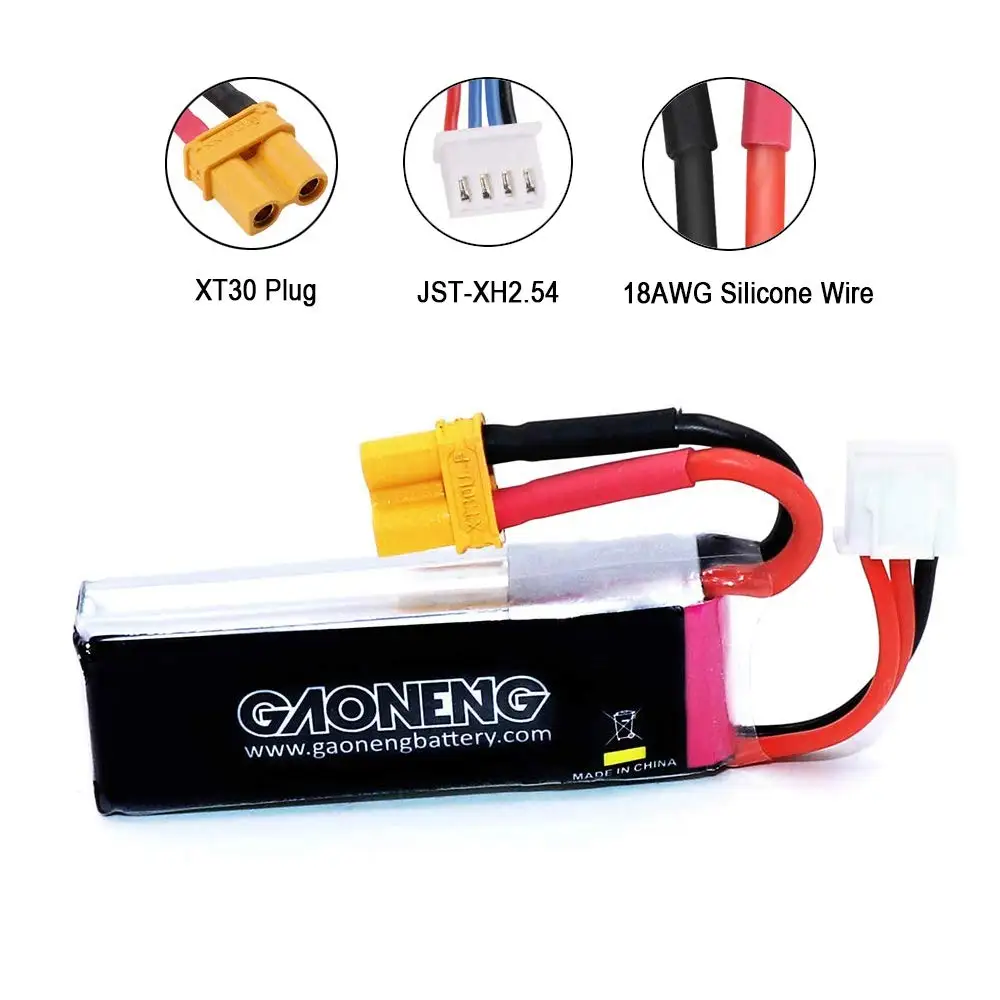 2 шт. GNB 450mAh 2S LiPo батарея HV 7,6 V 80C XT30 разъем для FPV гоночный Дрон 2S Whoops мини-самолет Маленький Ястреб дроны