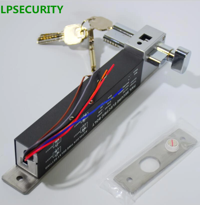 LPSECURITY 2000kg force gate door electric drop bolt lock for main