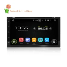 178 * 102mm 2din 7 inch headunit Android 5.1 lollipop HD screen Quad core Car CD DVD(no) video Player autoradio GPS navi system