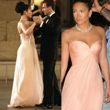 Длинное розовое платье горничной Дженнифер Лопез на Манхэттене, платья знаменитостей на заказ, дешево