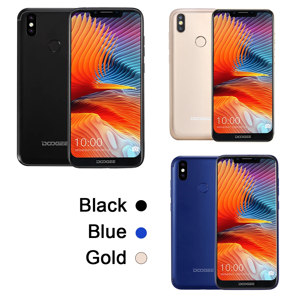 NEW U-Notch DOOGEE BL5500 Lite Smartphone 6.19 inch MTK6739 Quad Core 2GB RAM 16GB ROM 5500mAh Dual SIM 13.0MP Android 8.1 FDD