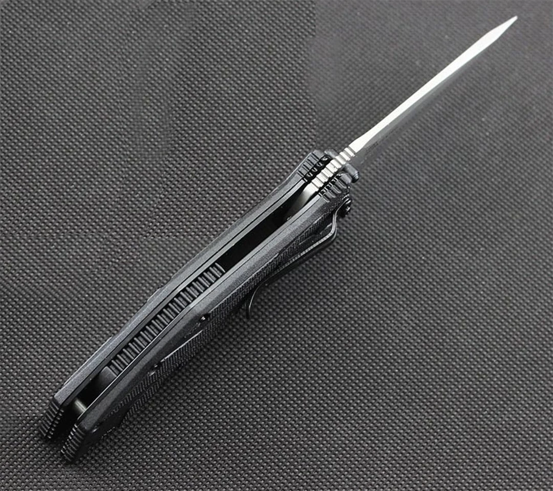 OEM Качество 1670 размытый черный алюминиевый трактек ручка с лезвием Stonewash actical huntin складной походный Нож EDC ручной инструмент