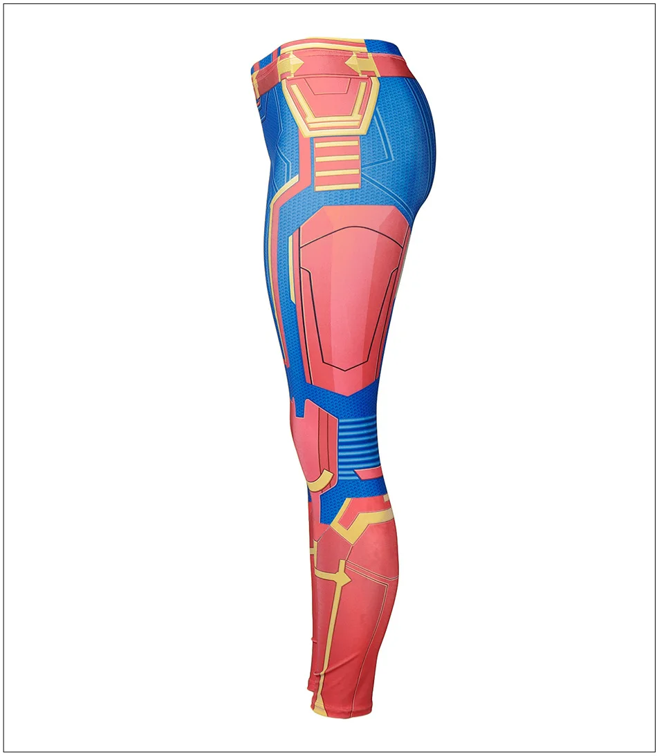 3D для женщин девочек фильм версия капитан Марвел Косплей Carol костюм кары Дэнверс супергерой zentai плотный боди костюм Cos комбинезоны