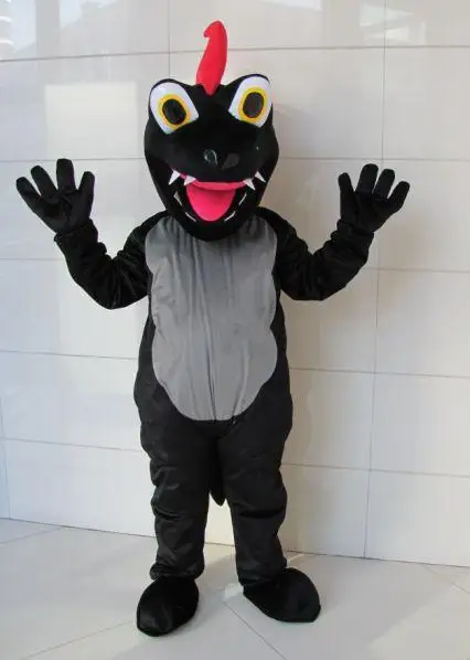 

Factory direct selling High quality Adult Cartoon Black Dinosaur costume fancy dress costumes animal mascot party