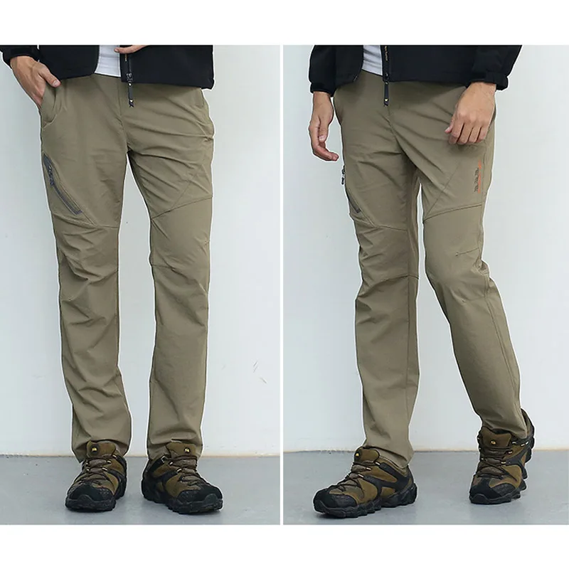 S/8xl Открытый быстросохнущие брюки для мужчин и женщин водоотталкивающий нейлоновый светильник брюки-стрейч черные альпинистские эластичные брюки с поясом