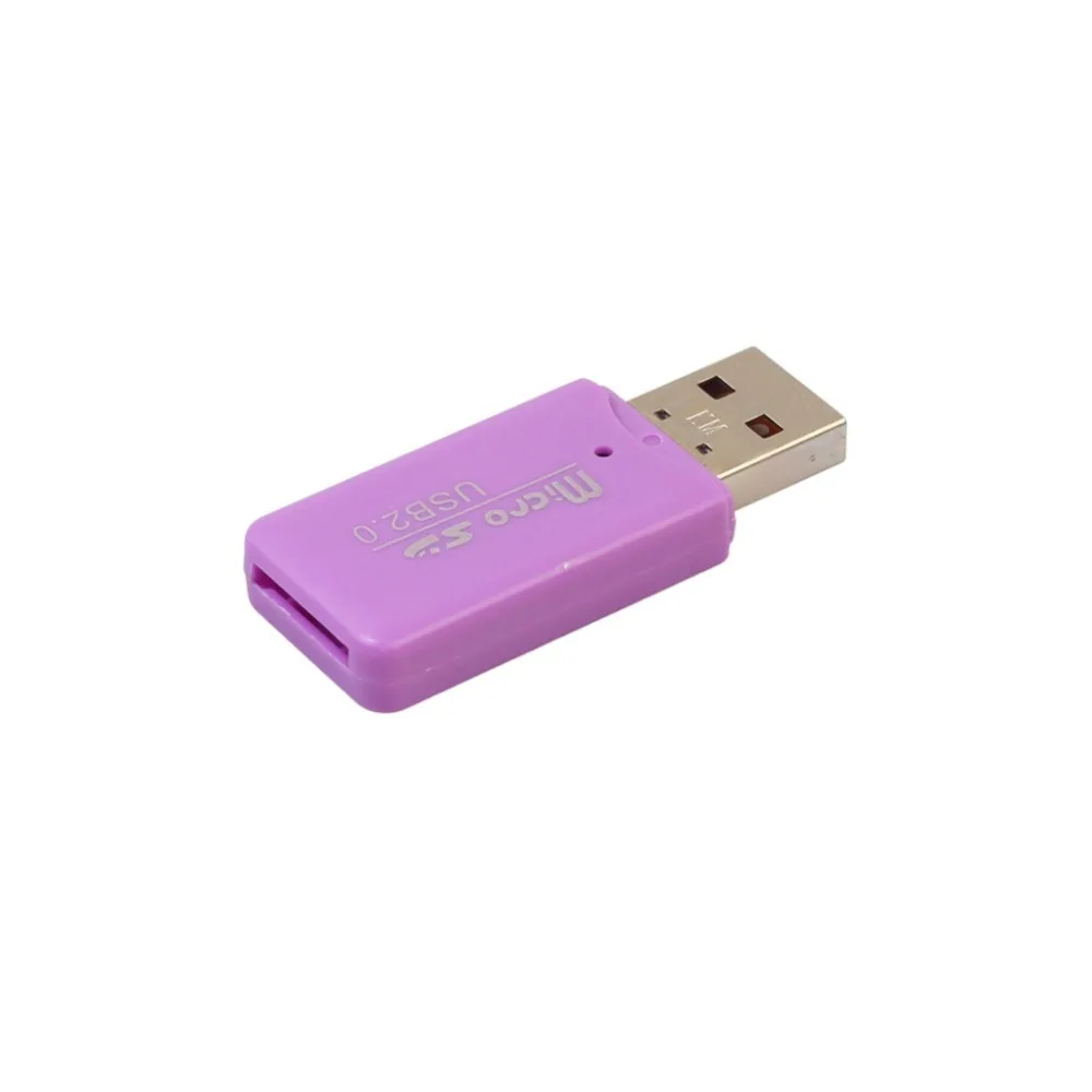 5 шт./упак. Mini USB 2,0 кардридер для Micro SD карты TF адаптер Plug and Play для планшетных ПК случайный цвет