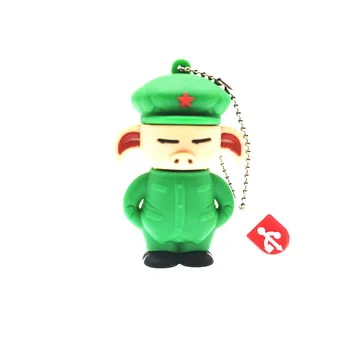 

real capacity green soldier pig usb flash drive cute Oolong USB 2.0 Flash Memory Stick Thumb Dragon Ball pen drive creative gift