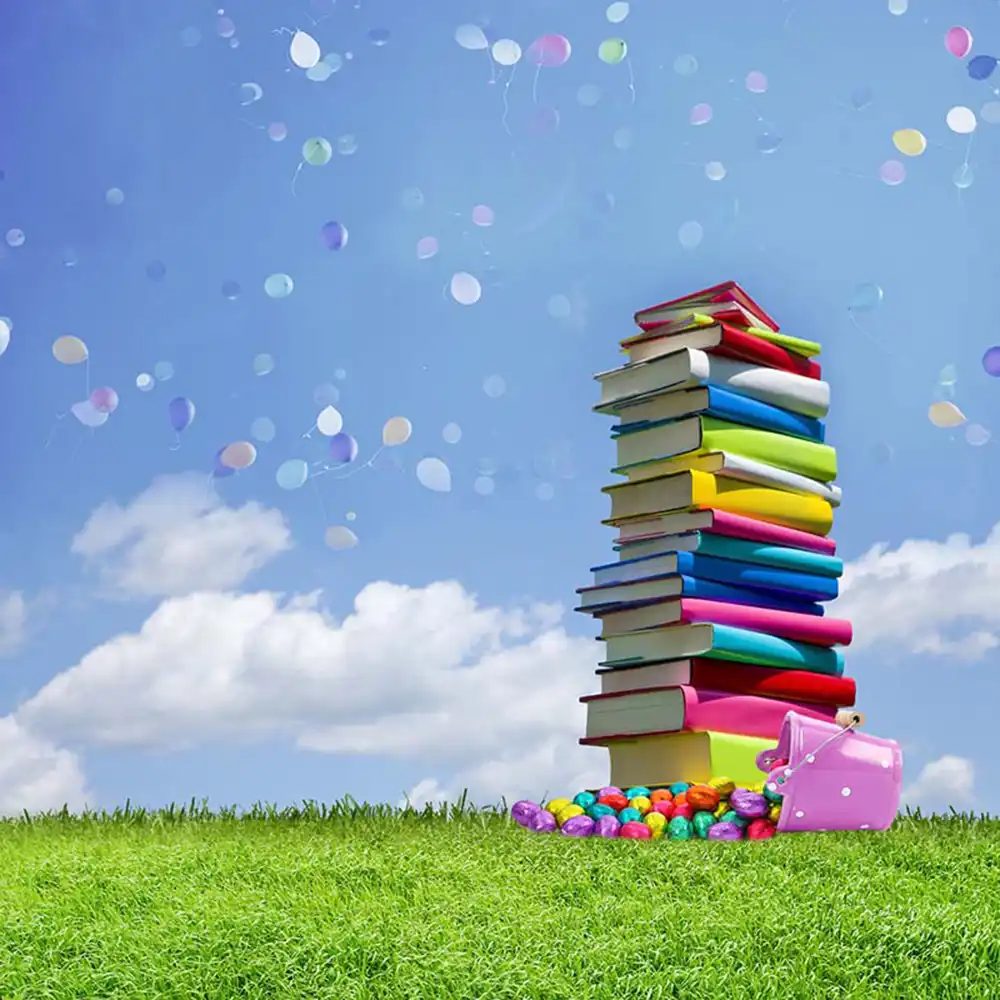 Kids Graduation Theme Backdrop Photography Blue Sky
