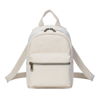 

Eco-friendly Mini Cute White Backpack for Women Canvas Backpack Purse Cute Backpack Mini Backpacks for Girls