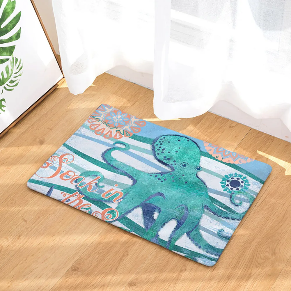 Нескользящие напольные коврики Ocean Shell Home для прихожей кухни ванной декоративный