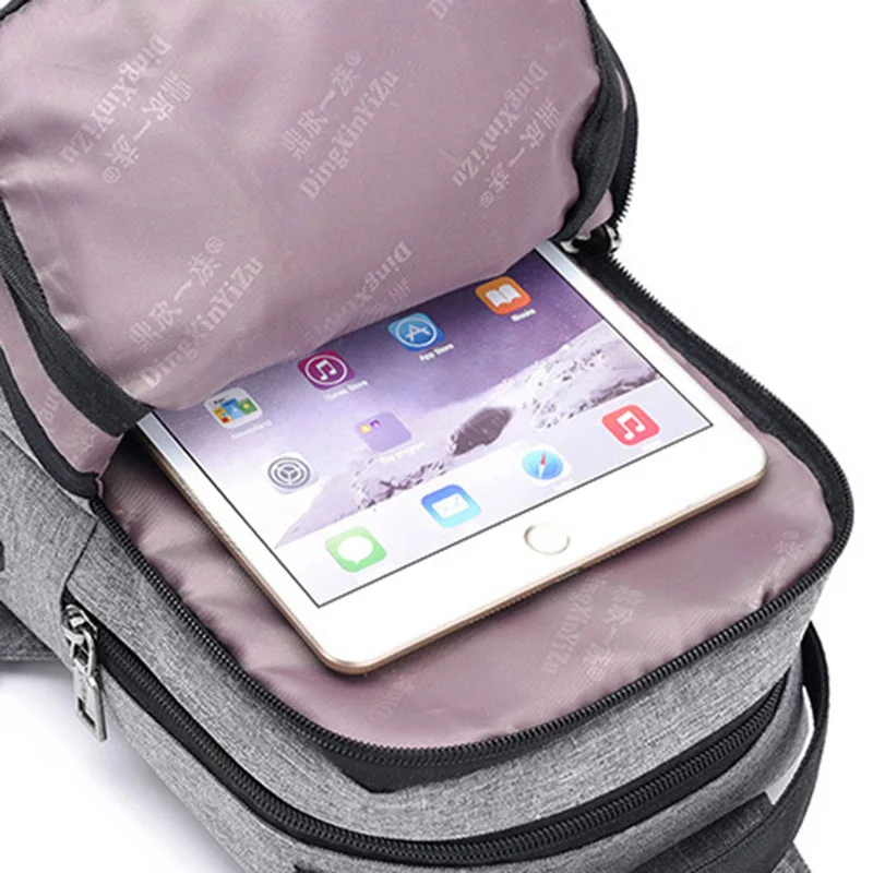 Men Women Backpack Anti Theft Teenager Canvas Chest Bag Large Casual USB Rechargeable Boy Single Shoulder Sac A Dos Homme BP0223 (10)