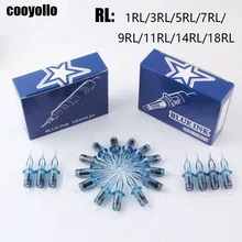 Одноразовые 10 шт. Перманентный макияж татуировки картридж иглы RL/RM/M1/RS подводка для глаз, бровей, губ макияж татуировки пистолет Вращающаяся ручка поставка