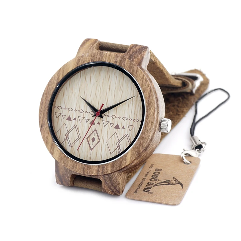BOBO BIRD Men's Design Brand Luxury Wooden Bamboo Watches With Real Leather Quartz Watch for Men In Gift Box