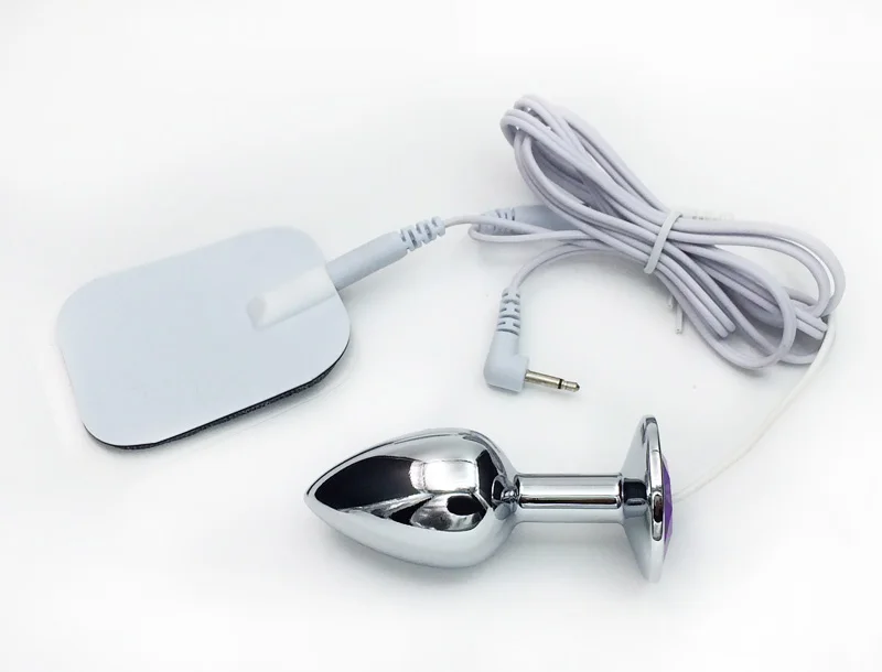Erotic Adult Game Bondage Restraints Electro Shock Anal Vaginal Plug Stimulation Patch Lovely Sex Toys With Cable Accessory