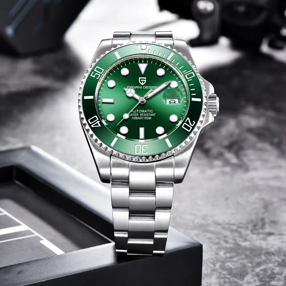 PAGANI DESIGN Luxury Brand Mechanical Watch Men Waterproof Automatic Self-Wind Stainless Steel Business Wrist Watch montre homme