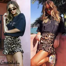 Новая модная женская юбка с леопардовым принтом, с высокой талией, сексуальная юбка-карандаш, облегающая мини-юбка, подходит для всех сезонов, Женская юбка faldas