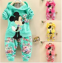 Baby Girls Kids Min nie Tops Hoodies Pants Outfits Set Childrens Clothes