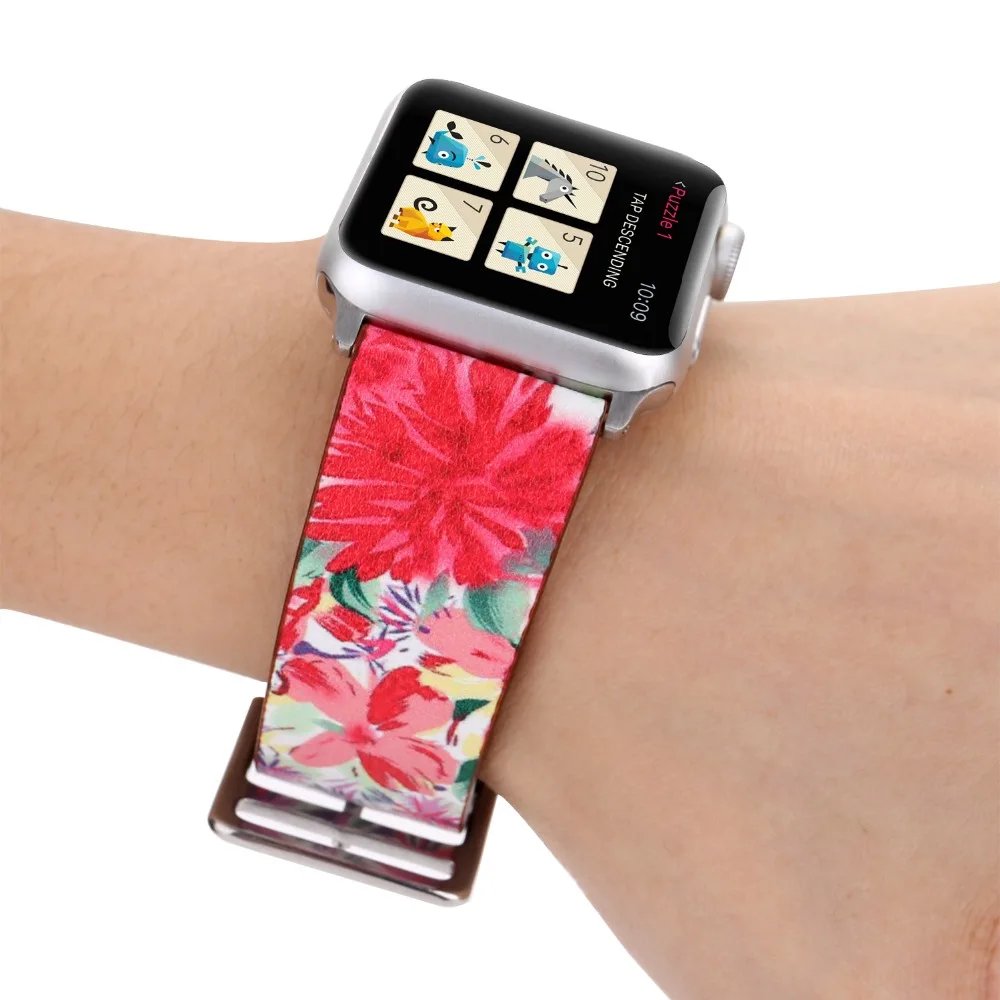 Ремешок для Apple Watch 4 3 Band 44 мм 40 мм ремешок из натуральной кожи Correa для Apple Watch 42 мм ремешок Pulseira 38 мм для ремешки для часов iwatch