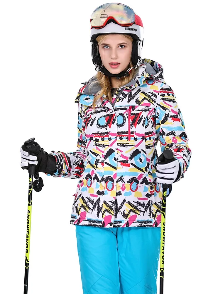 Женская теплая горнолыжная куртка High Experience,сноуборд куртка женская,горные лыжи куртки женские,Женская зимняя горнолыжная, сноубордическая куртка