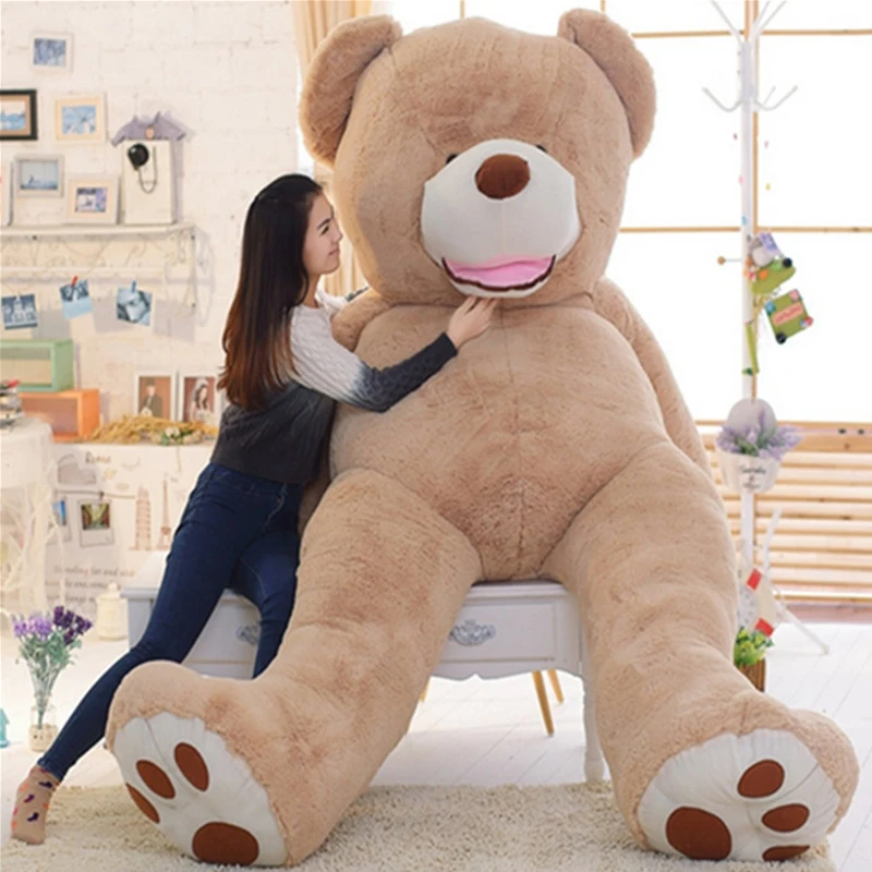 

Fancytrader Big Giant American Bear Teddy Huge Stuffed Plush America Brown Bear Smilling Best Birthday Christmas Gift